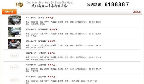 长期供应厦门汽车用品批发/尚好二手车行