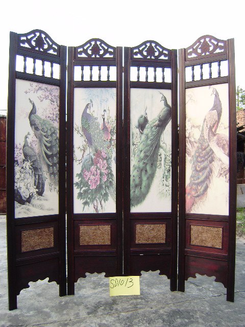 木制仿古屏风