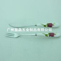 供应不锈钢月饼刀叉批发  五金礼品 西式餐具 脸谱餐具 高档餐具