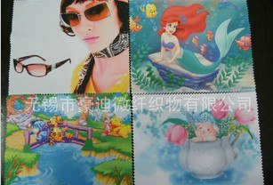供应超细纤维针三卡通眼镜布