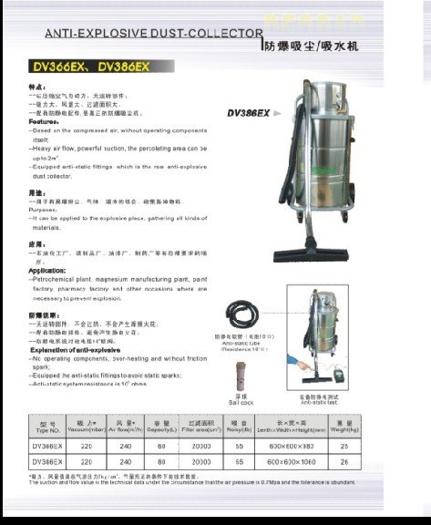 防爆工业吸尘机DV366EX