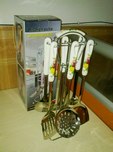 揭阳厂家直销厨具/七件套陶瓷柄厨具批发