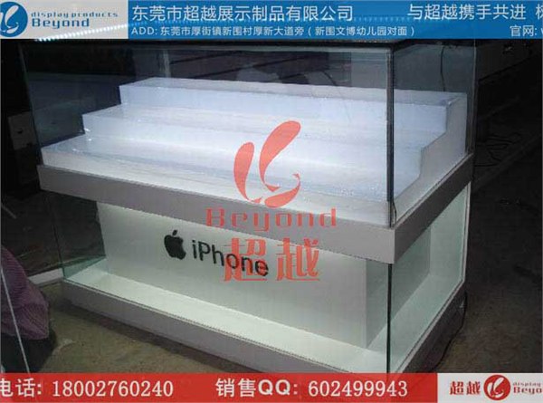 苹果时尚手柜台形象设计效果，手机展示柜，三星，HTC