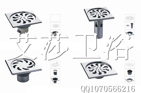 供应艾莎卫浴地漏不锈钢地漏防臭地漏
