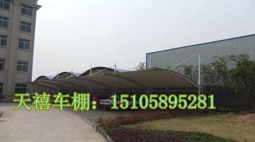 供应张拉膜结构汽车遮阳棚