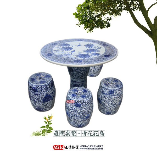 供应景德镇手绘粉彩陶瓷桌凳