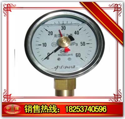供应BZY-45型系列综采支架专用压力表 矿用双针耐震压力表 