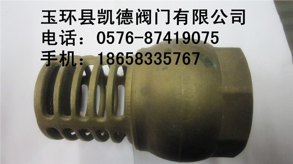 供应黄铜底阀  水上式底阀  黄铜带网底阀