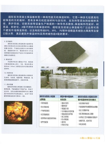 超轻发泡混凝土保温板|超轻发泡混凝土保温板厂家.