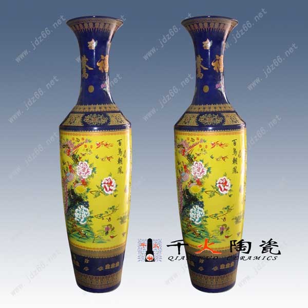 供应陶瓷工艺礼品粉彩陶瓷大花瓶