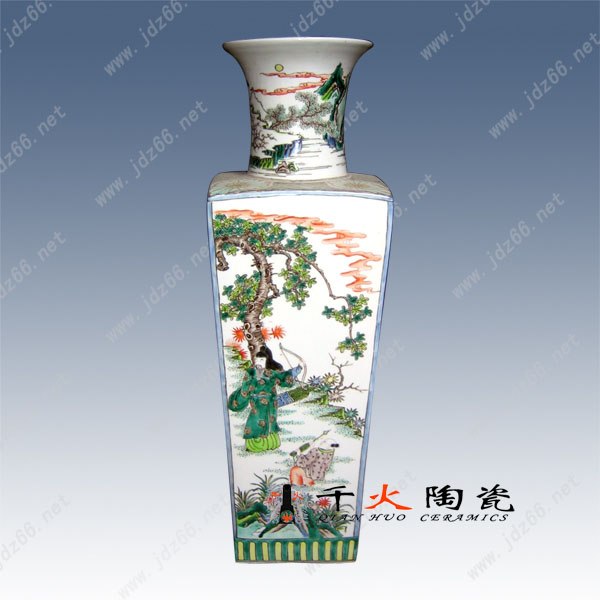 供应陶瓷花瓶 粉彩瓷瓶 陶瓷工艺礼品
