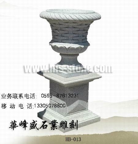 惠安石雕，花钵石雕，庭院锈石花钵石雕，园林景观石雕