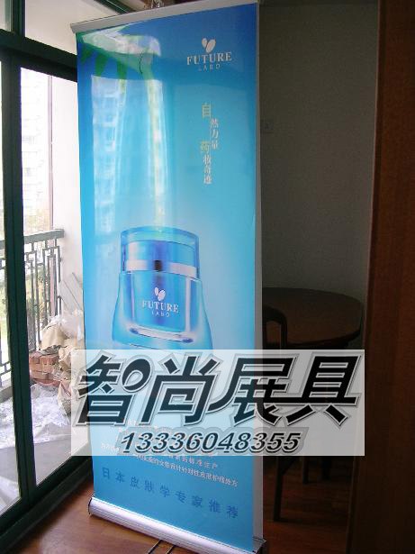 供应浙江杭州广告展架展示器材杭州易拉宝韩式X展架促销台拉网展架背景架桁架铁架