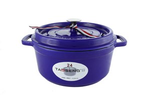 供应taoseng珐琅铸铁锅    钻石蓝