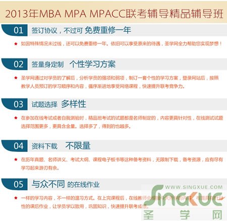 圣学网MBA联考网络培训辅导精品班