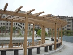 供应本居仿木花架价格实惠1000包工包料