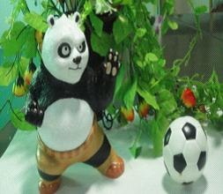 供应广东深圳玩具加工厂搪胶功夫熊猫公仔