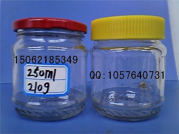 供应250毫升芝麻酱瓶 酱菜瓶 广口瓶 玻璃瓶