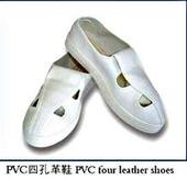 供应防静电帆布四孔鞋 防静电皮革四孔鞋 防静电PVC四孔鞋