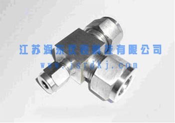 供应三通卡套式终端接头