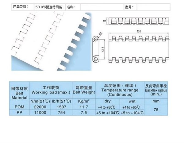 供应OPB平板型输送带