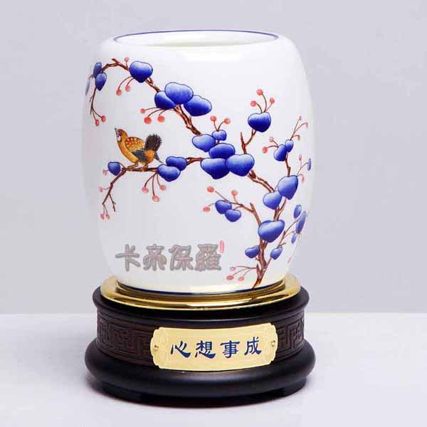 供应青花瓷旋转笔筒 