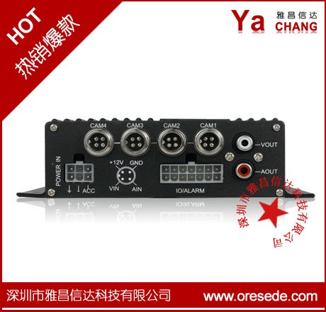 供应四路SD卡车载录像机 汽车视频监控 SD卡车载DVR