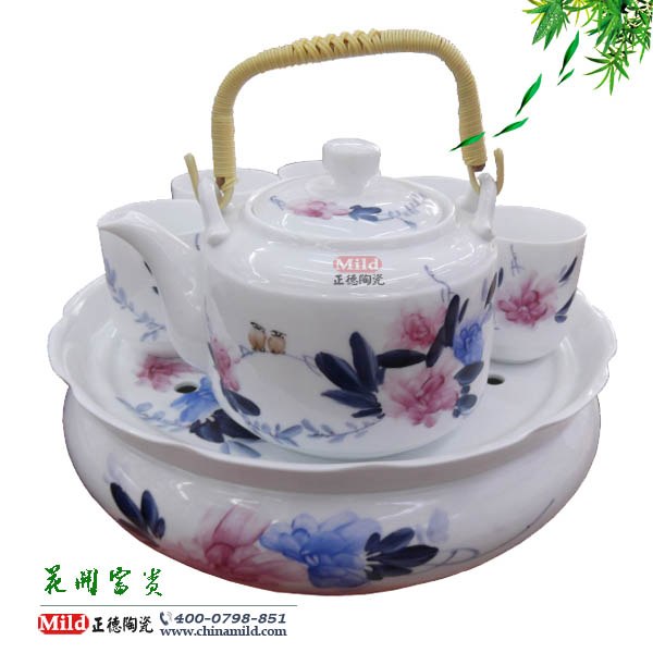 供应茶具批发 景德镇陶瓷茶具 功夫茶具套装 礼品茶具