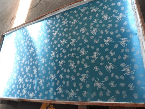 供应彩色不锈钢砂蓝蝶恋花卫浴板