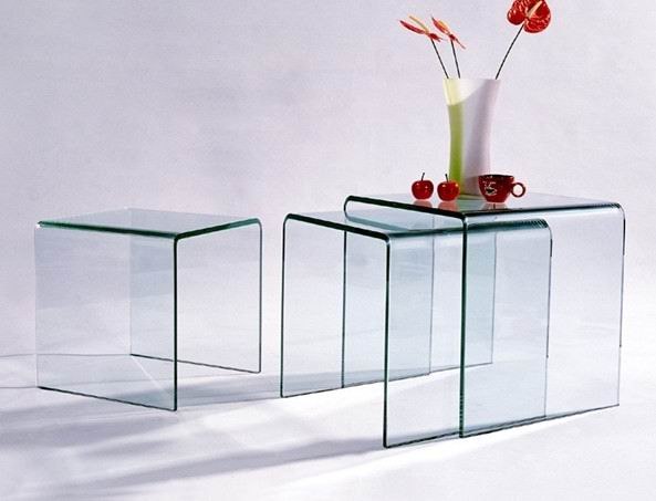 北京朝阳热弯钢化夹胶冰花客厅装饰玻璃茶几生产厂家