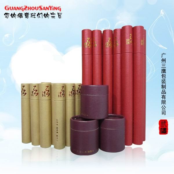 【广州三鹰】纸罐厂家/纸筒批发/圆筒纸罐/檀香圆筒纸管