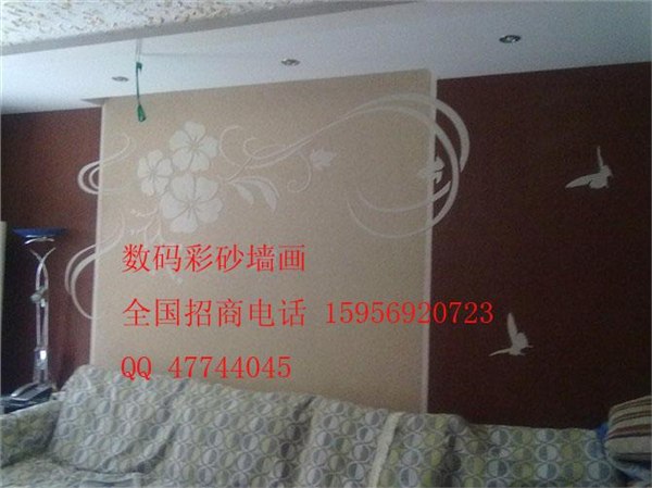 江苏南通数码彩砂墙画 模版