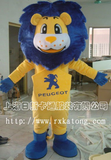 供应卡通服装卡通道具服装动物服装东风标致狮子