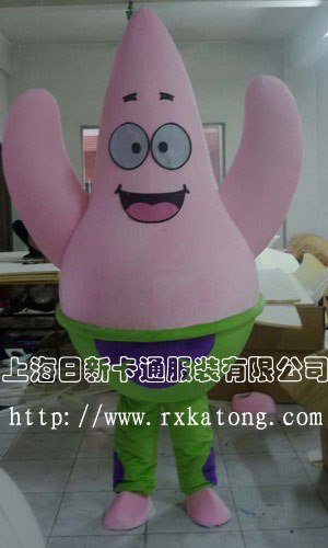 供应订做人偶服装卡通人偶动漫服装派大星