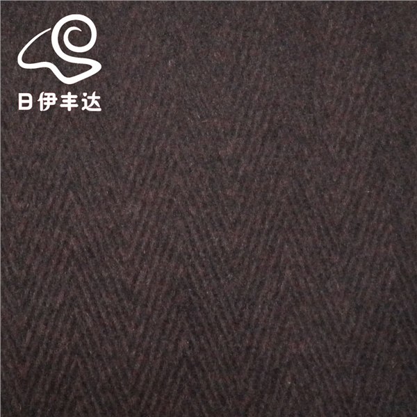供应供应 人字呢羊绒大衣面料 人字呢混纺绒布