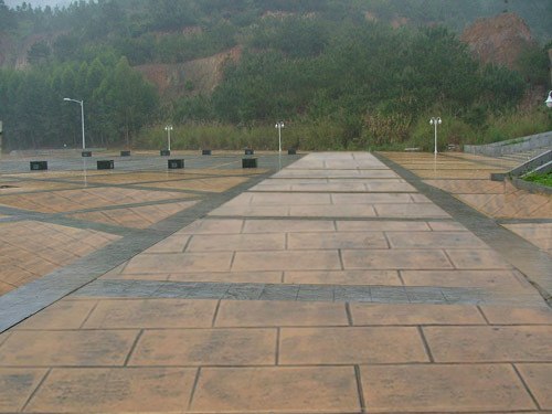 供应广场混凝土艺术压花地坪K压模地坪A彩色地坪彩色混凝土