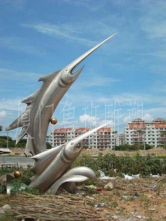 厦门剑鱼不锈钢雕塑 厦门鲁班雕塑公司