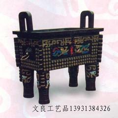 铜雕方鼎 仿古青铜鼎 青铜器工艺品-尽在文良铜雕