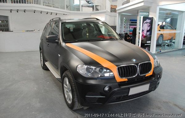 供应美国进口艾利改色膜丨宝马X5全车亚光黑贴膜丨壹捷杭州店专营