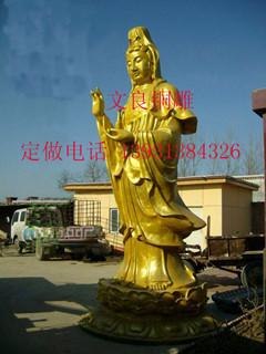 铜雕观音|千手观音 铜雕观音纯手工精美定做-文良铜雕