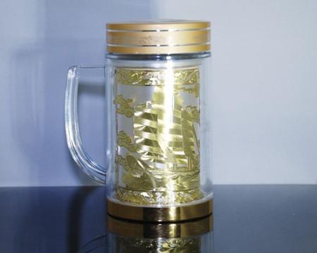至臻至美纯银杀菌银杯|宁夏银制工艺杯厂家直销|精雕木雕杯定制