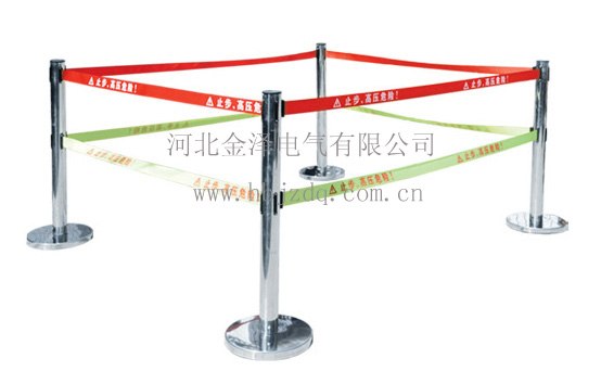 供应警示带围栏-安全围栏-泽力，栏高:1m警示带伸缩围栏，不锈钢伸缩围栏