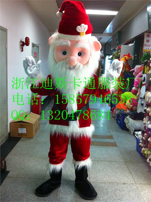 供应圣诞老人卡通服装 卡通道具服装 毛绒玩具服装