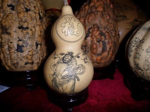 桃木桃木工艺品东方神画工艺品葫芦灯具桃木激光雕刻民间工艺礼品