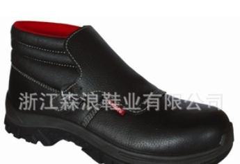 供应黑色牛皮耐高温安全鞋