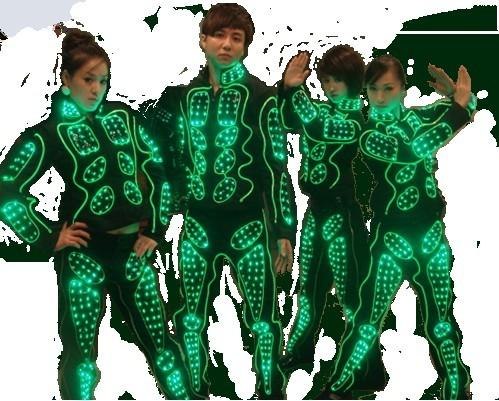 东莞、上海led发光舞蹈服饰 led发光服订做 源金蝴蝶