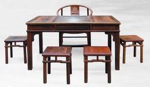 红木家具 鸡翅木茶桌