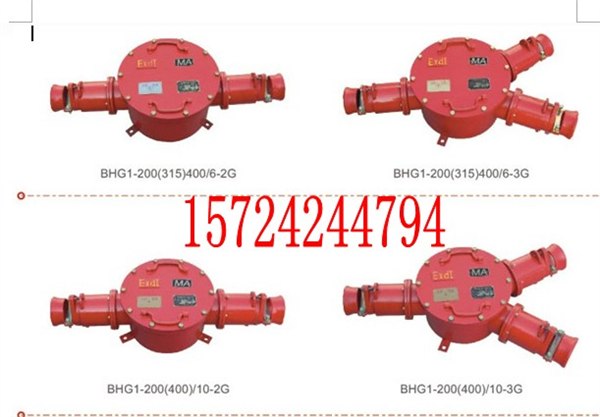 供应BHG1-400/10KV-2T矿用隔爆型高电缆接线盒