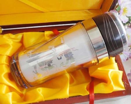 磁疗保健水杯加工生产|河南高贵典雅办公杯批发|真空保温银杯子