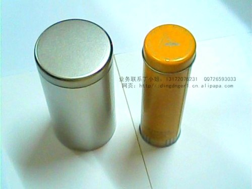 香水小铁罐，内塞盖小铁罐